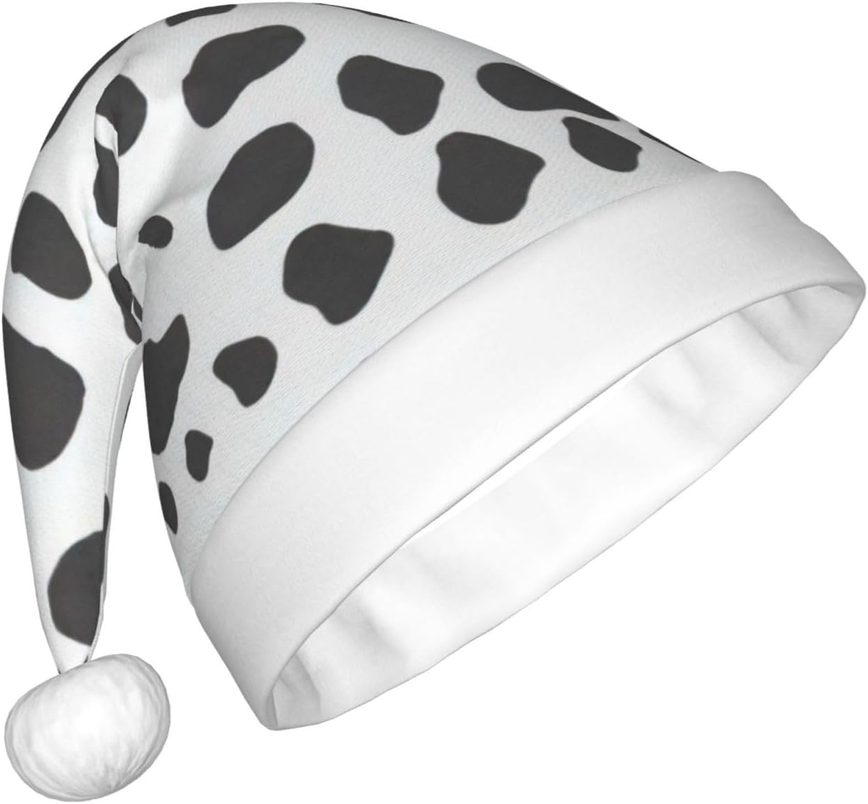 QinZheng Personalized Santa Hat with Cow Print