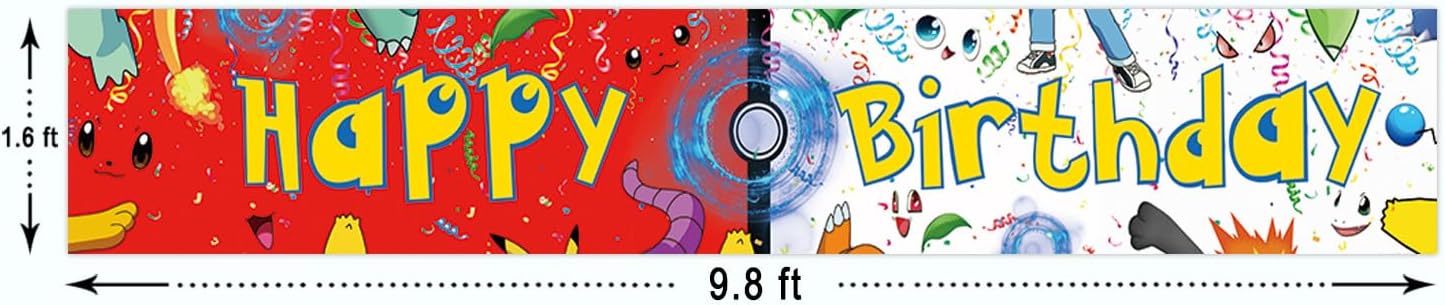 Cascbow Large Cartoon Birthday Banner 98x16ft