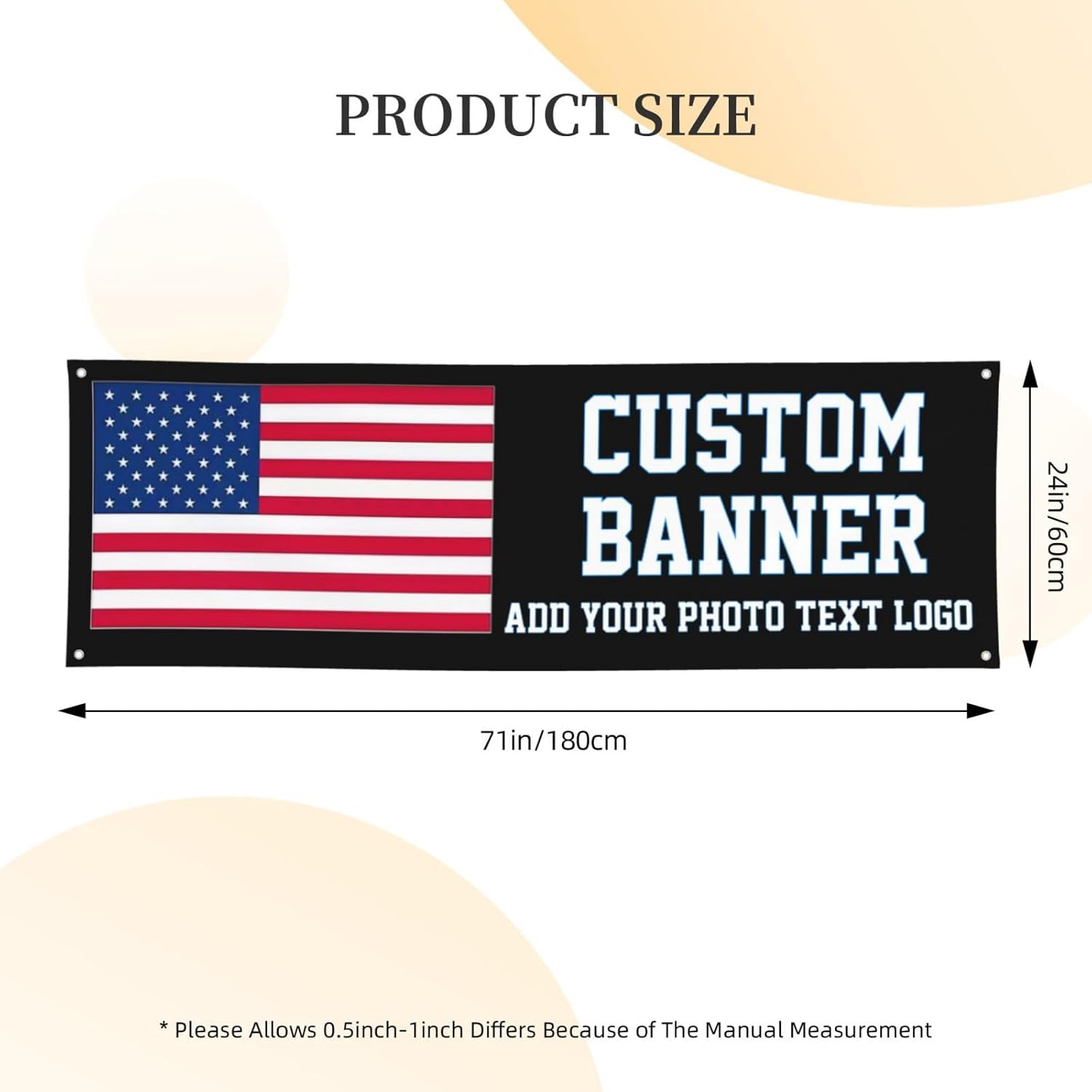 Custom 6x2 Ft Banner With Photo Text Logo