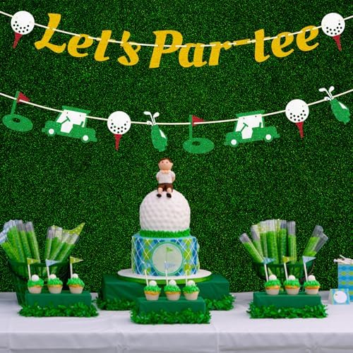 Golf Themed Birthday Banner with Pre-Strung Rope