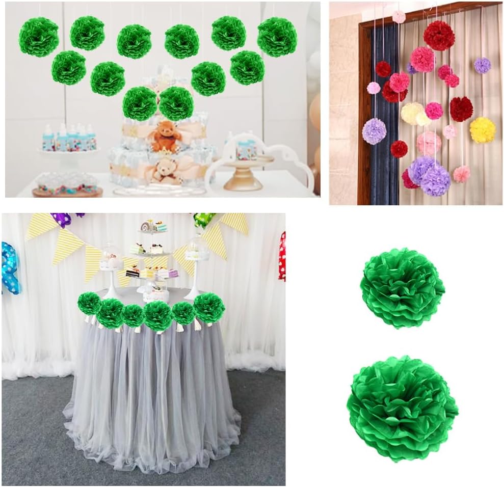 Ruidee 12 Pieces Tissue Paper Pom Poms Decorations