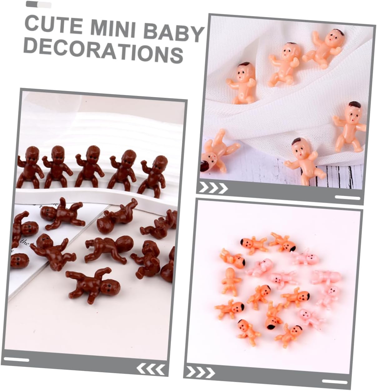 60pcs Mini Plastic Figurines for Parties and Decorations
