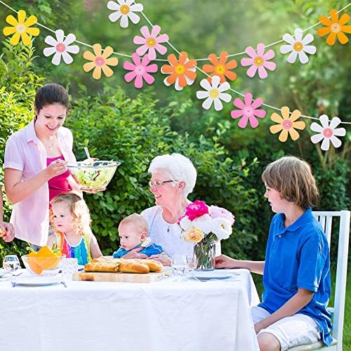 Set of 5 Daisy Paper Garland Boho Decor Banners