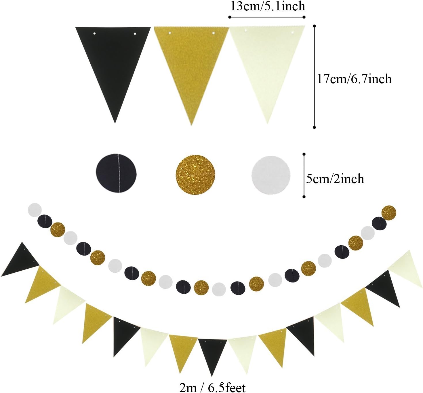 ZERODECO Birthday Party Decoration Black Imitation-Gold