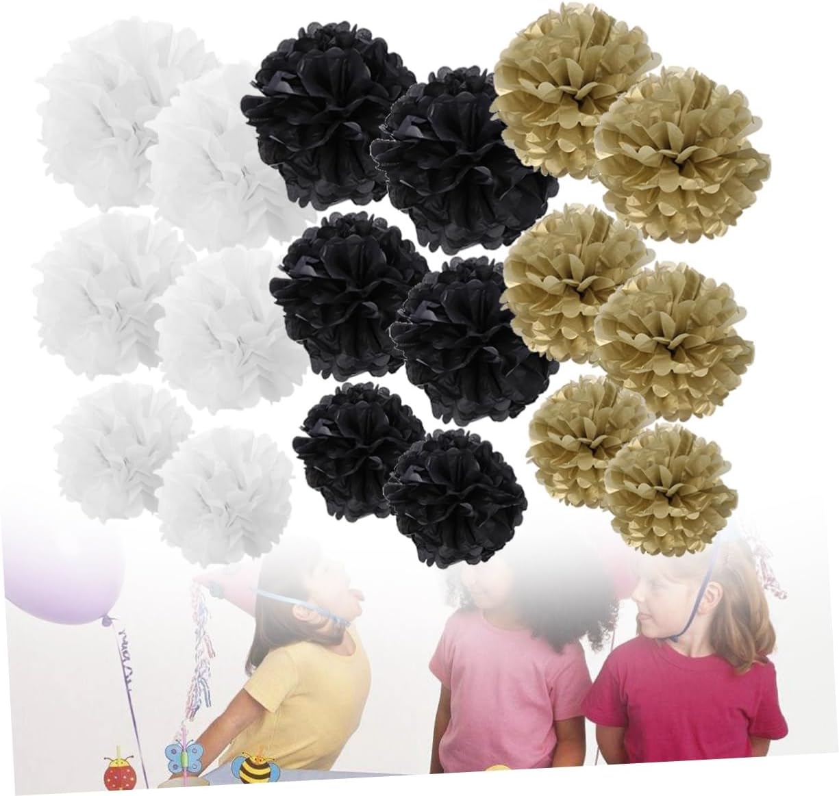 CAXUSD 18pcs Elegant Paper Flower Balls for Parties and Centerpieces