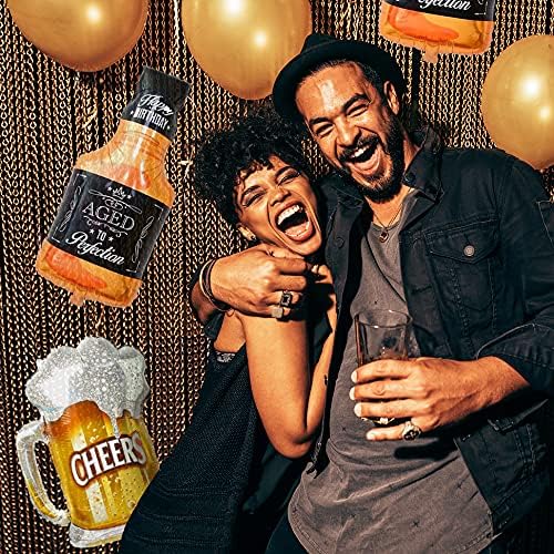 Whiskey Bottle Beer Cup Balloons Set of 4