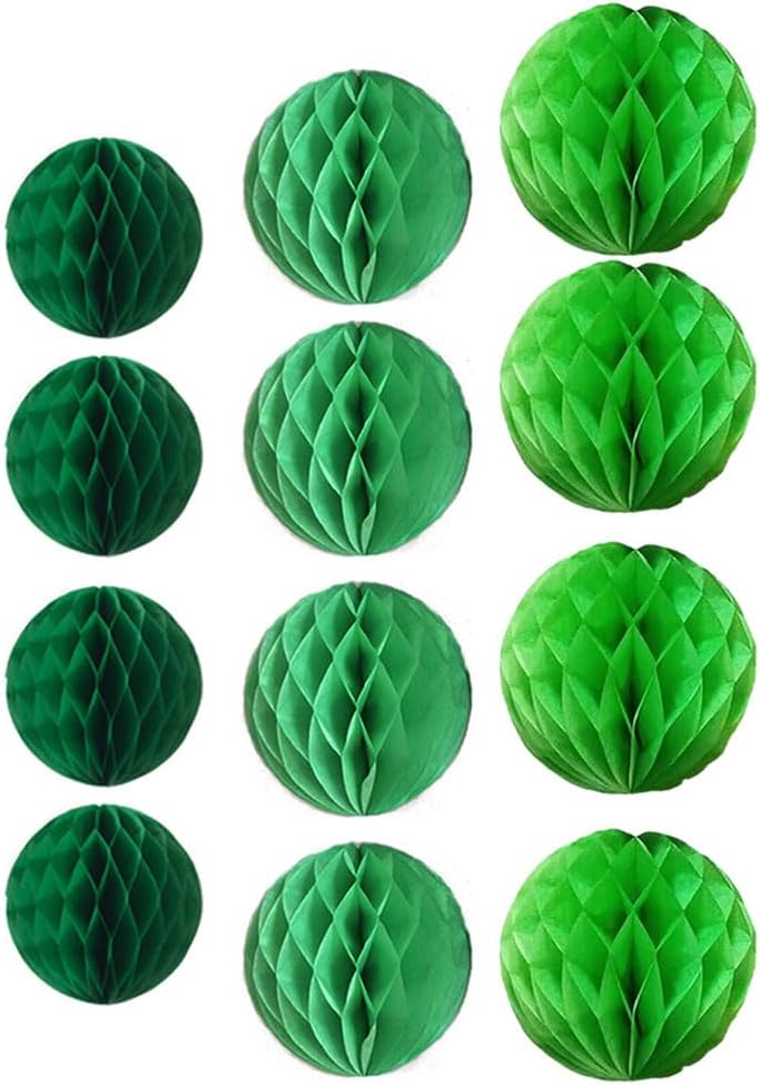 12pcs Tissue Paper Honeycomb Balls Decor Kit
