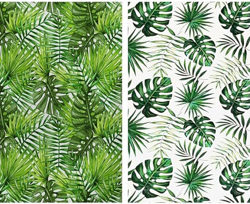 2 Pieces 54x108 Inch Hawaii Palm Leaves Tablecloth Decorations