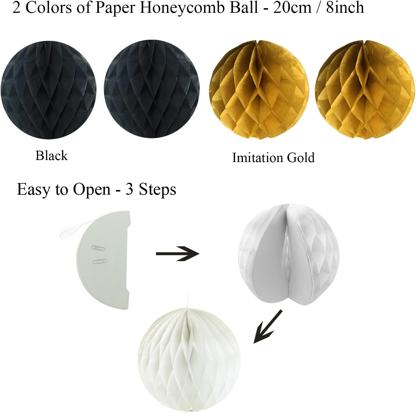 ZERODECO Birthday Party Decoration Black Imitation-Gold