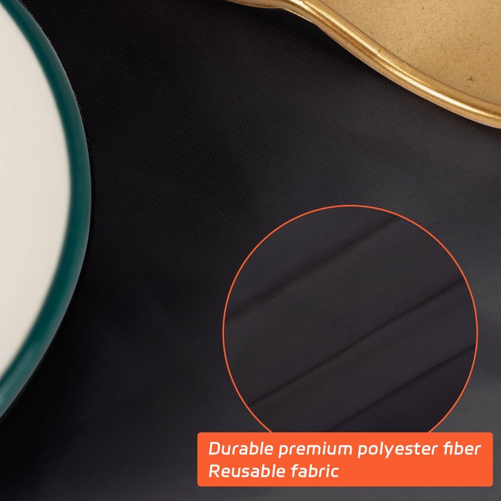Cuckan 120 Inch Round Tablecloths 10 Pack Black