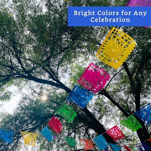Mexican Party Banners 5 Pack with 10 Plastic Flags