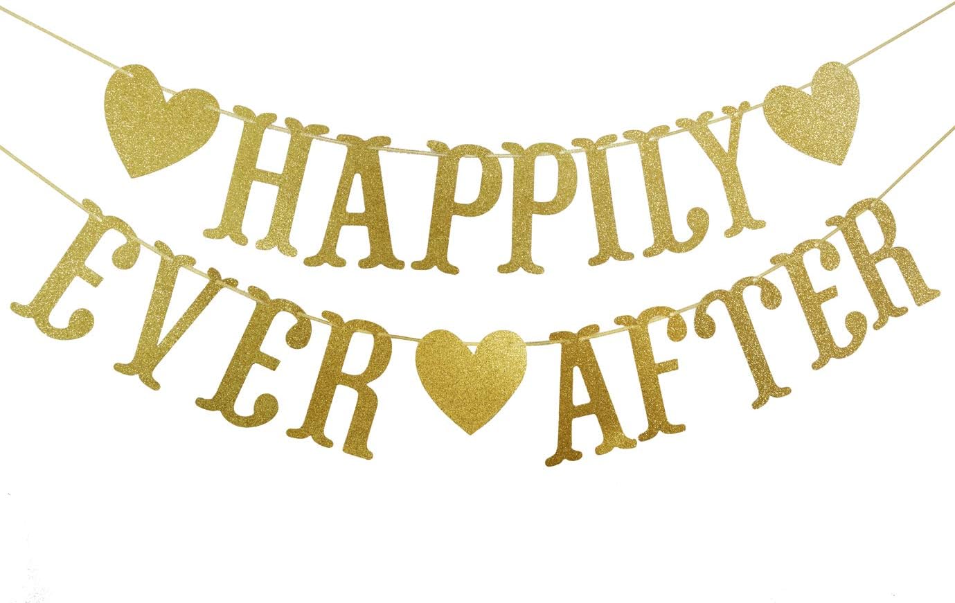 Firefairy Glitter Bunting Banner for Wedding Celebrations