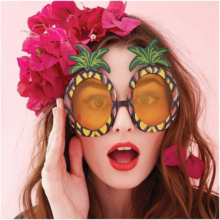 2 Pack Funny Party Glasses Hawaiian Tropical Theme