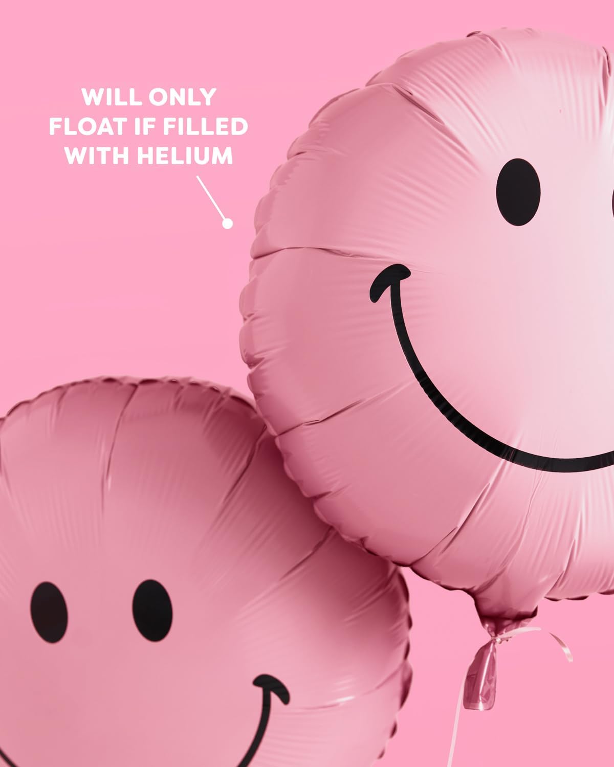 XO Fetti Pink Smile Balloons - 2pc Birthday Decorations