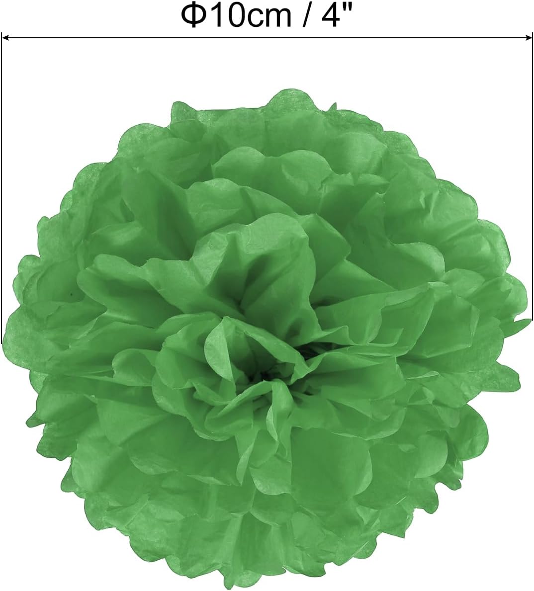 PATIKIL 4 Inch Green Tissue Pom Poms 20 Pack