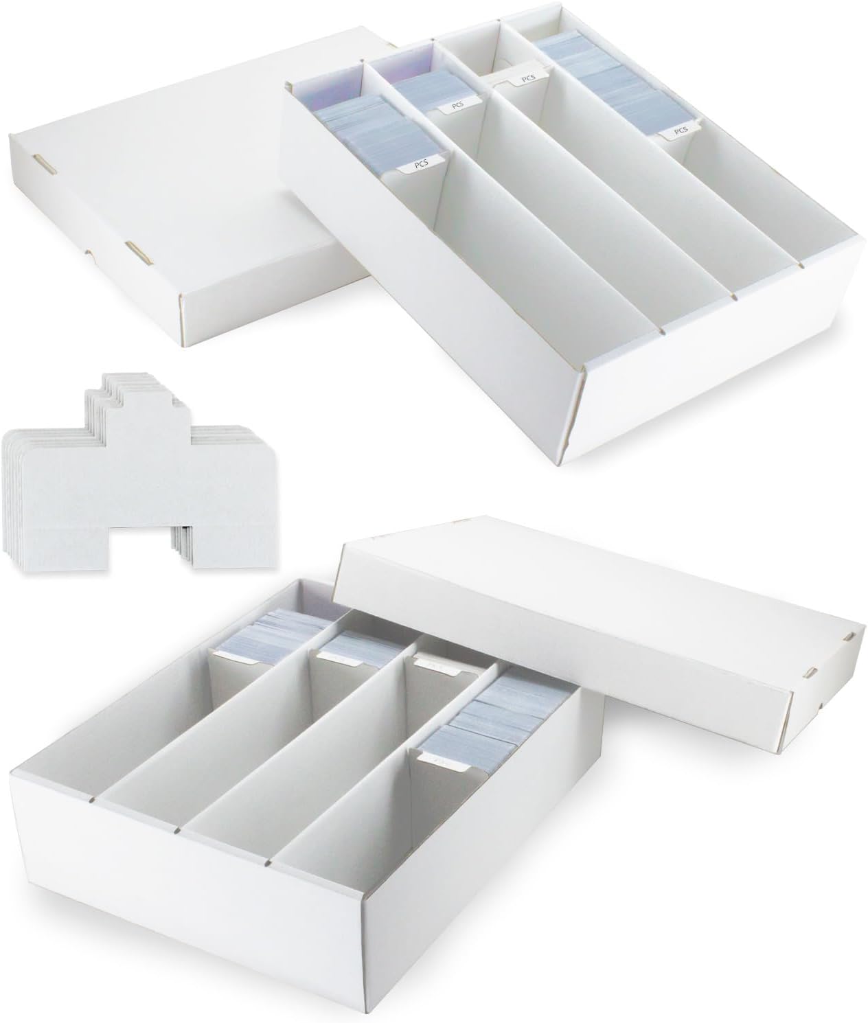 4 Row Trading Card Storage Box 2 Pack