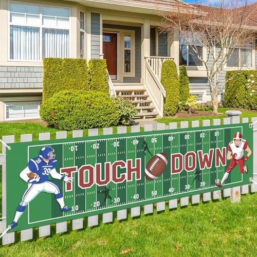 Football Birthday Banner with Touchdown Design