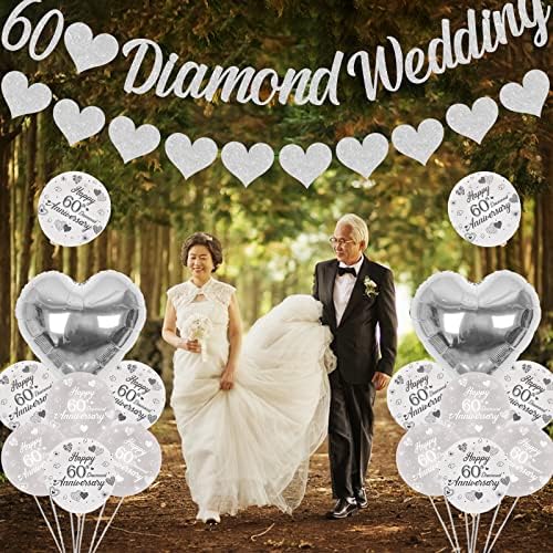 60th Diamond Anniversary Balloon Decor Set
