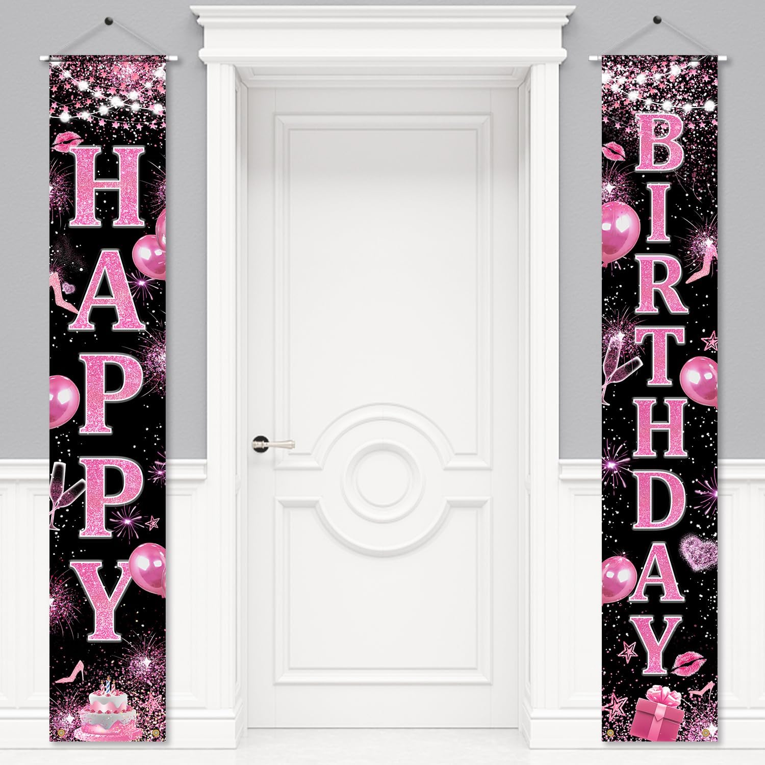 Happy Birthday Decorations Banner for Women Girls