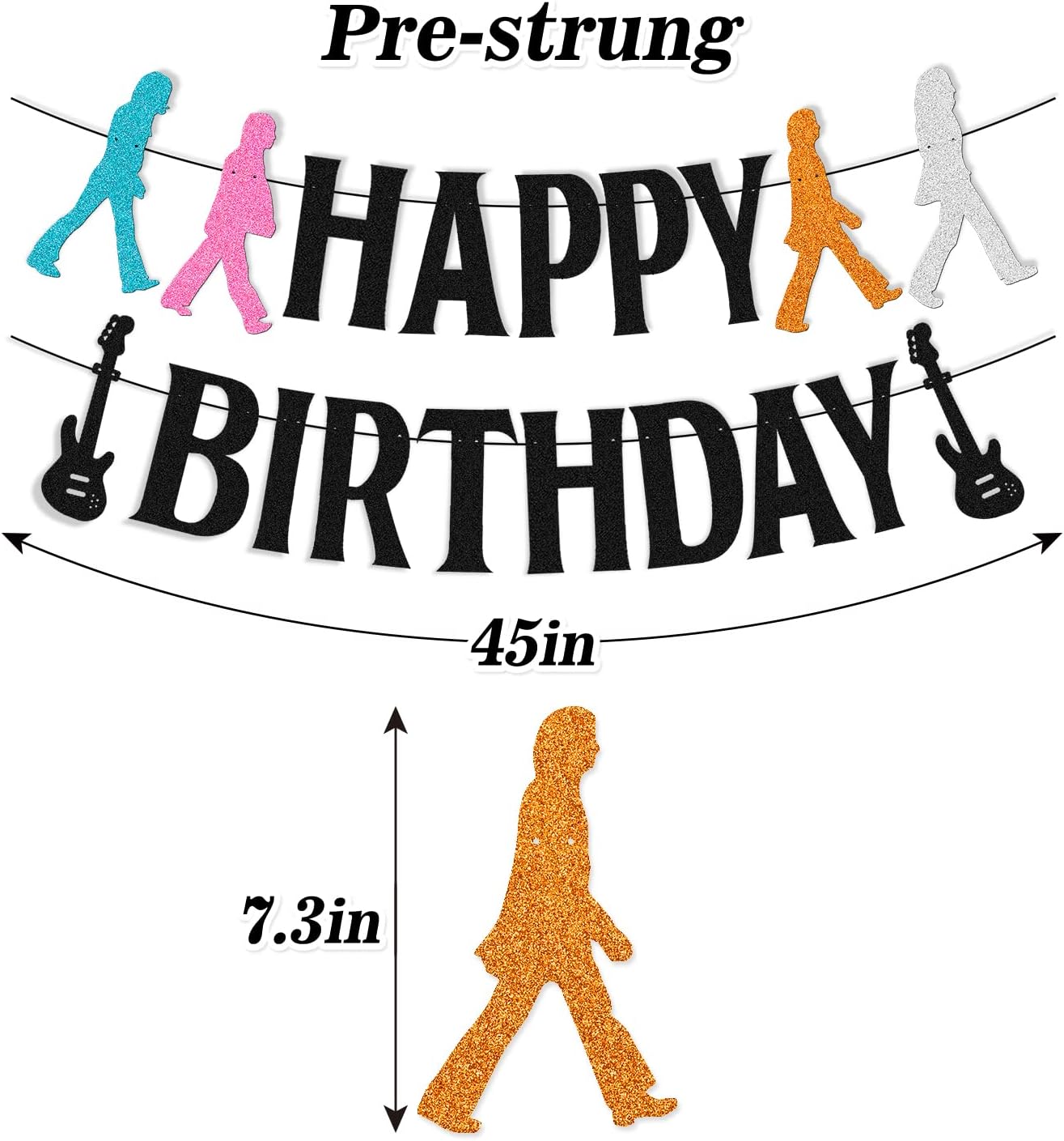 50s Rock Roll Birthday Banner Garland Decor