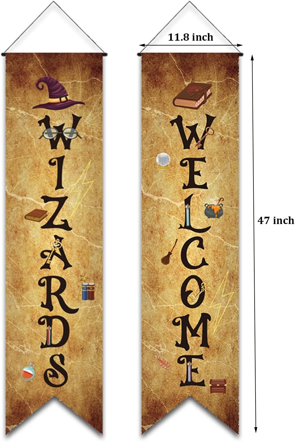 Magical Wizard Banners for Halloween Party Decor