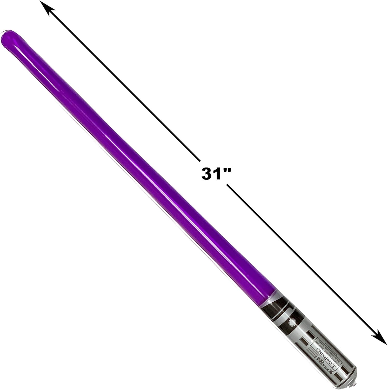 Pack of 12 Inflatable Party Lightsabers Rainbow Colors