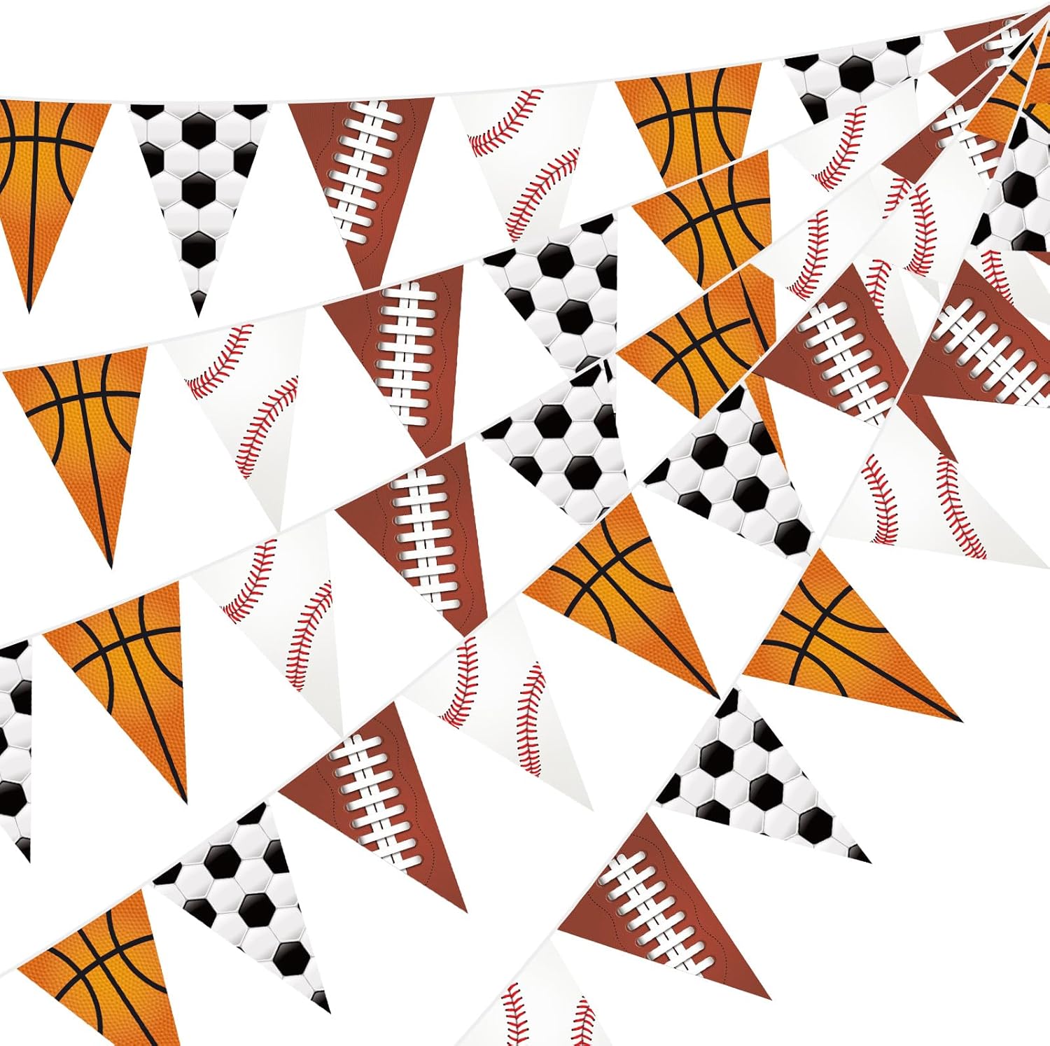 HESTYA 5 Pcs Sport Party Decorations Bunting Garland