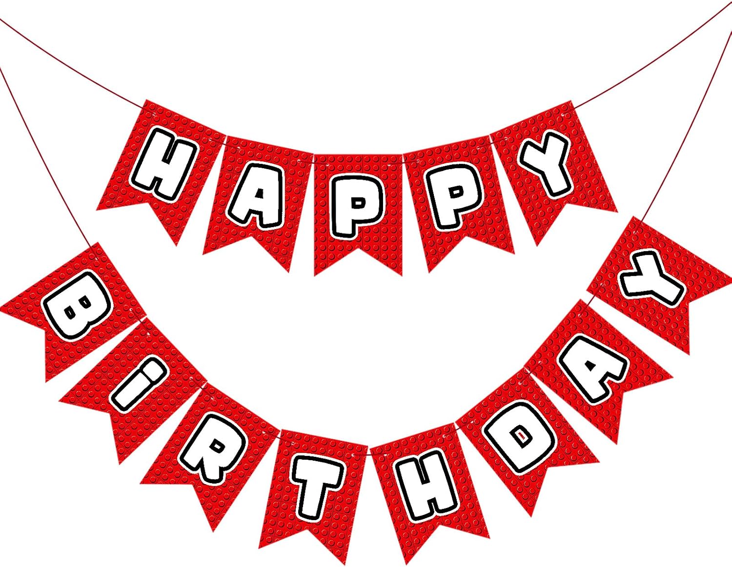 Oudain Pre-Strung Happy Birthday Banner for Kids