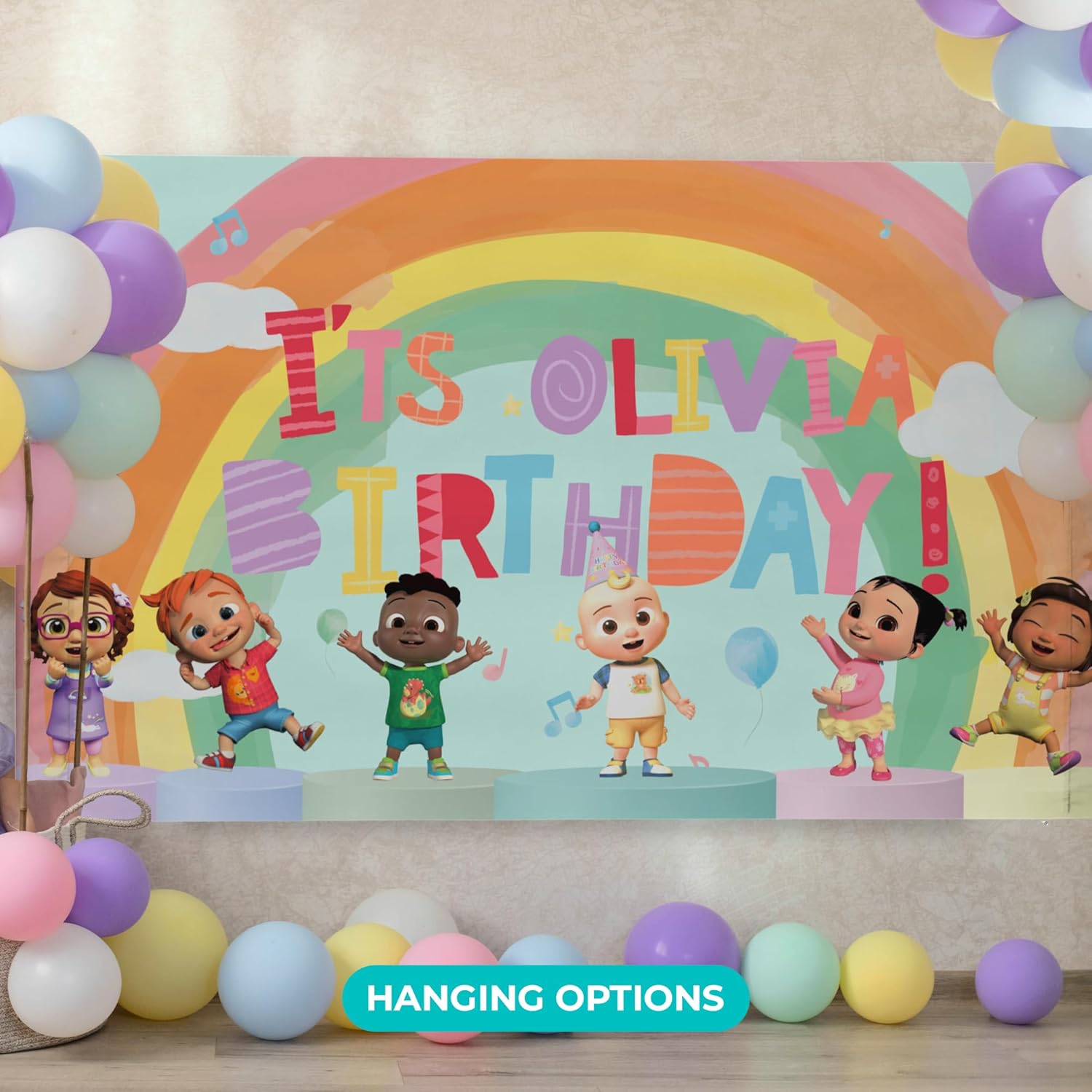 EGD Custom Happy Birthday Banner CoComelon JJ