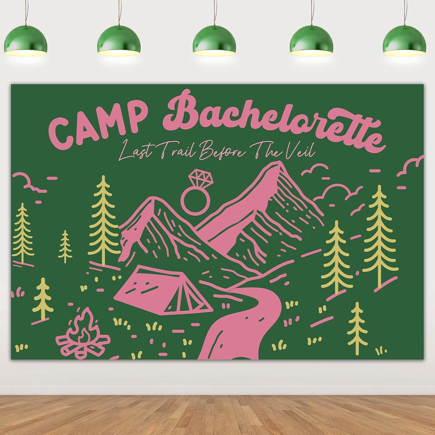 Wonmelody Camp Bachelorette Party Decorations Banners