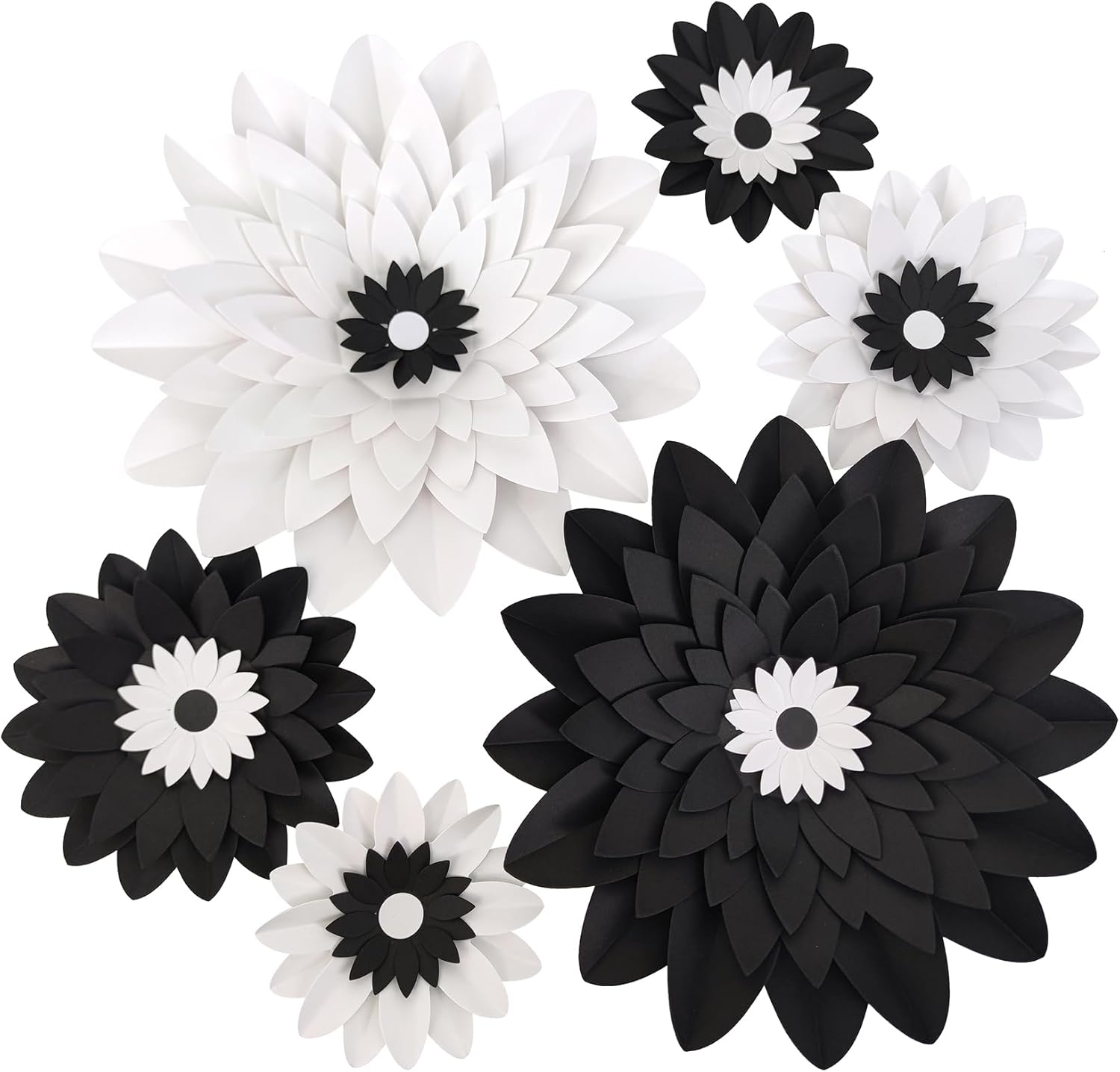 Mybbshower Paper Flowers for Wall Decor Set of 6
