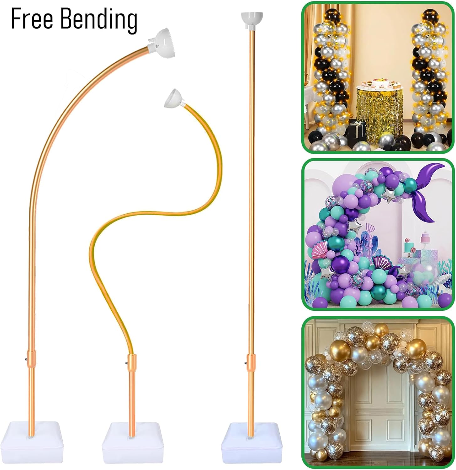 Balloon Arch Kit Stand with Base and Pump