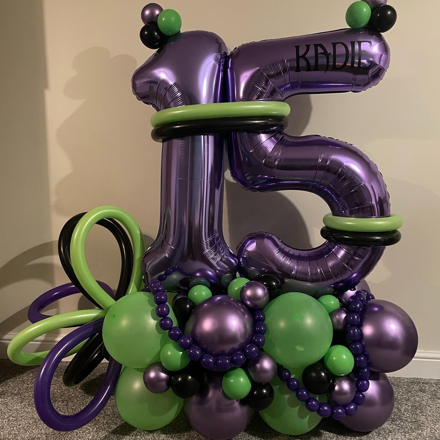 LHOAVWE 16th Birthday Purple Foil Balloons 40 Inch Set