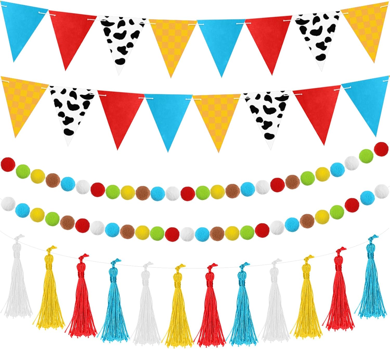 5 Pcs Cartoon Story Party Decorations 98 ft Garland