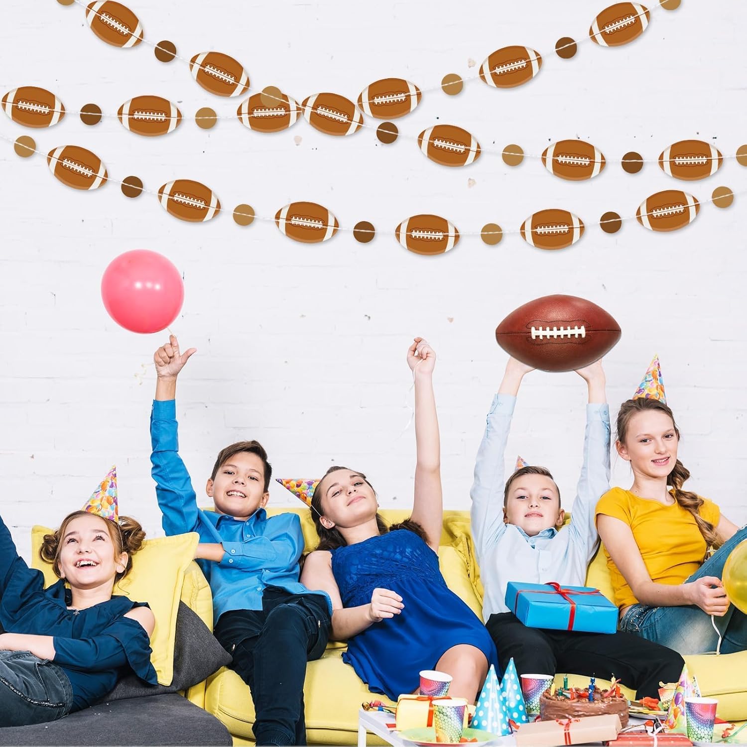 MARFOREVER 41ft Football Garland Banner