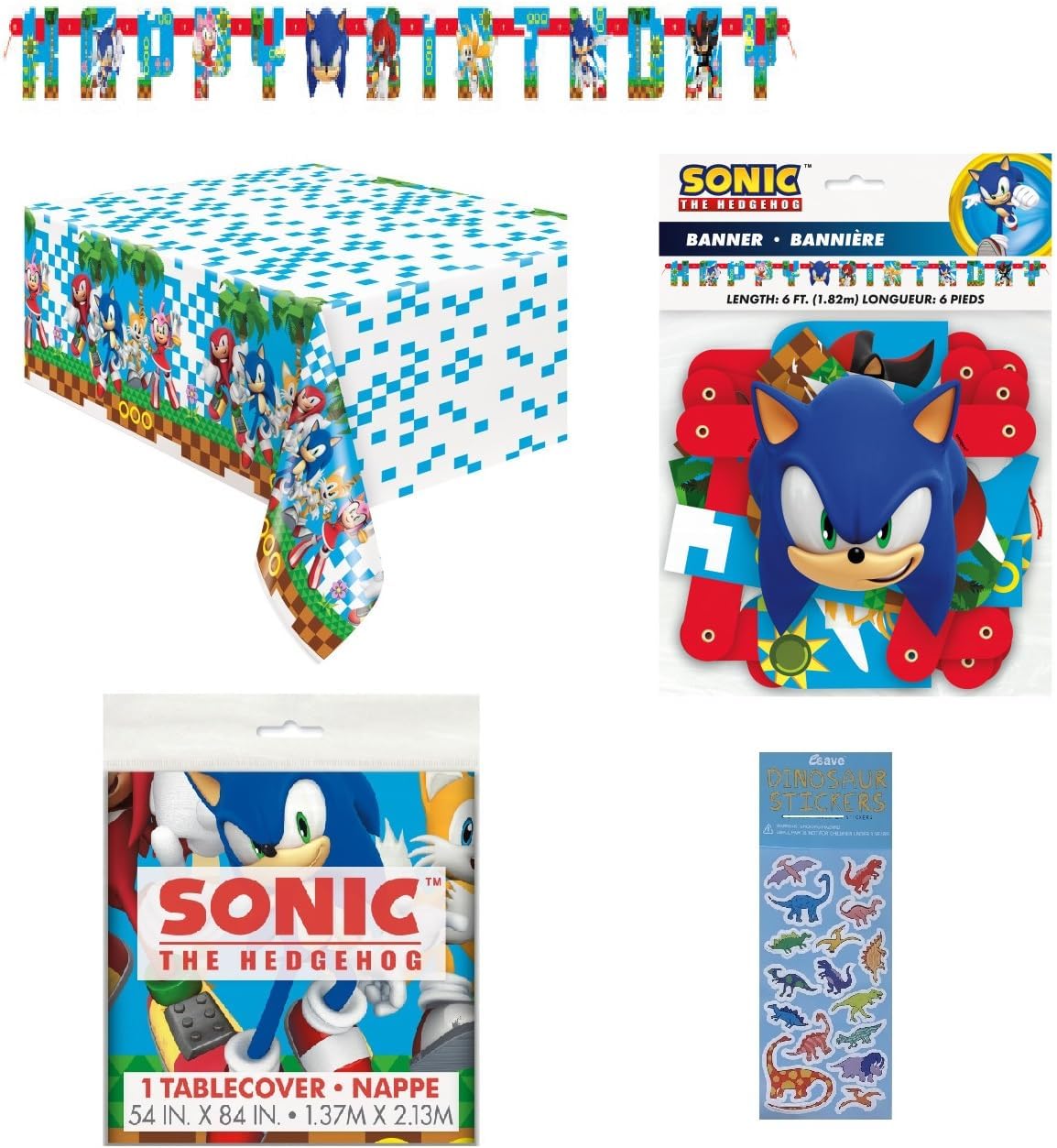 Sonic Birthday Party Supplies Bundle