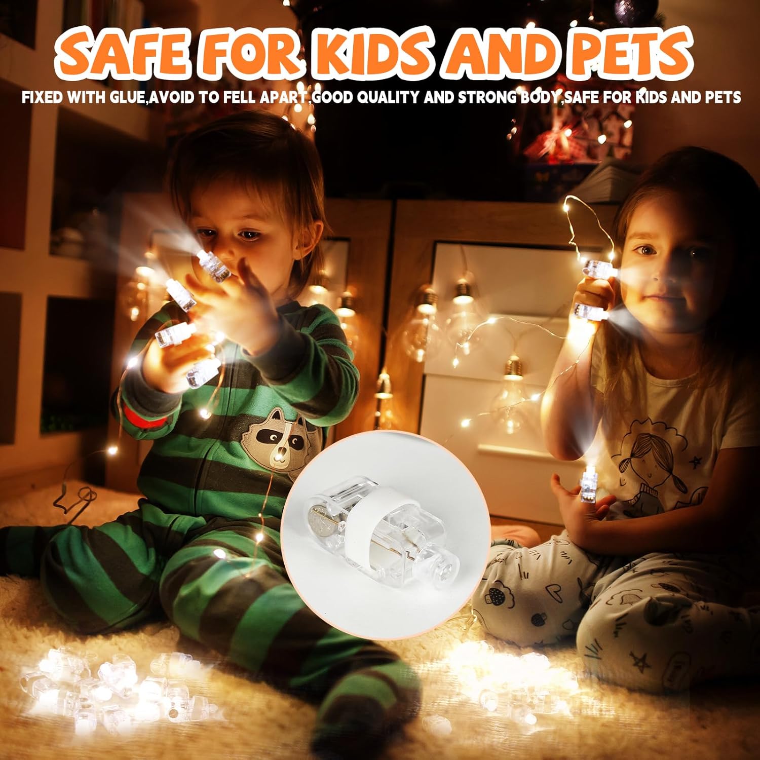 California Cade Electronic 50Pcs White Finger Flashlights