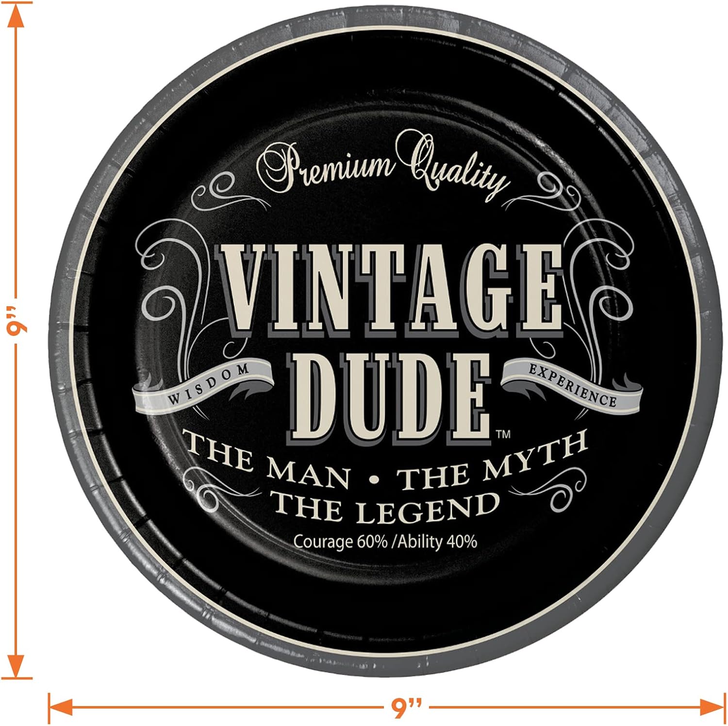 Vintage Dude Party Supplies - 16 Piece Set