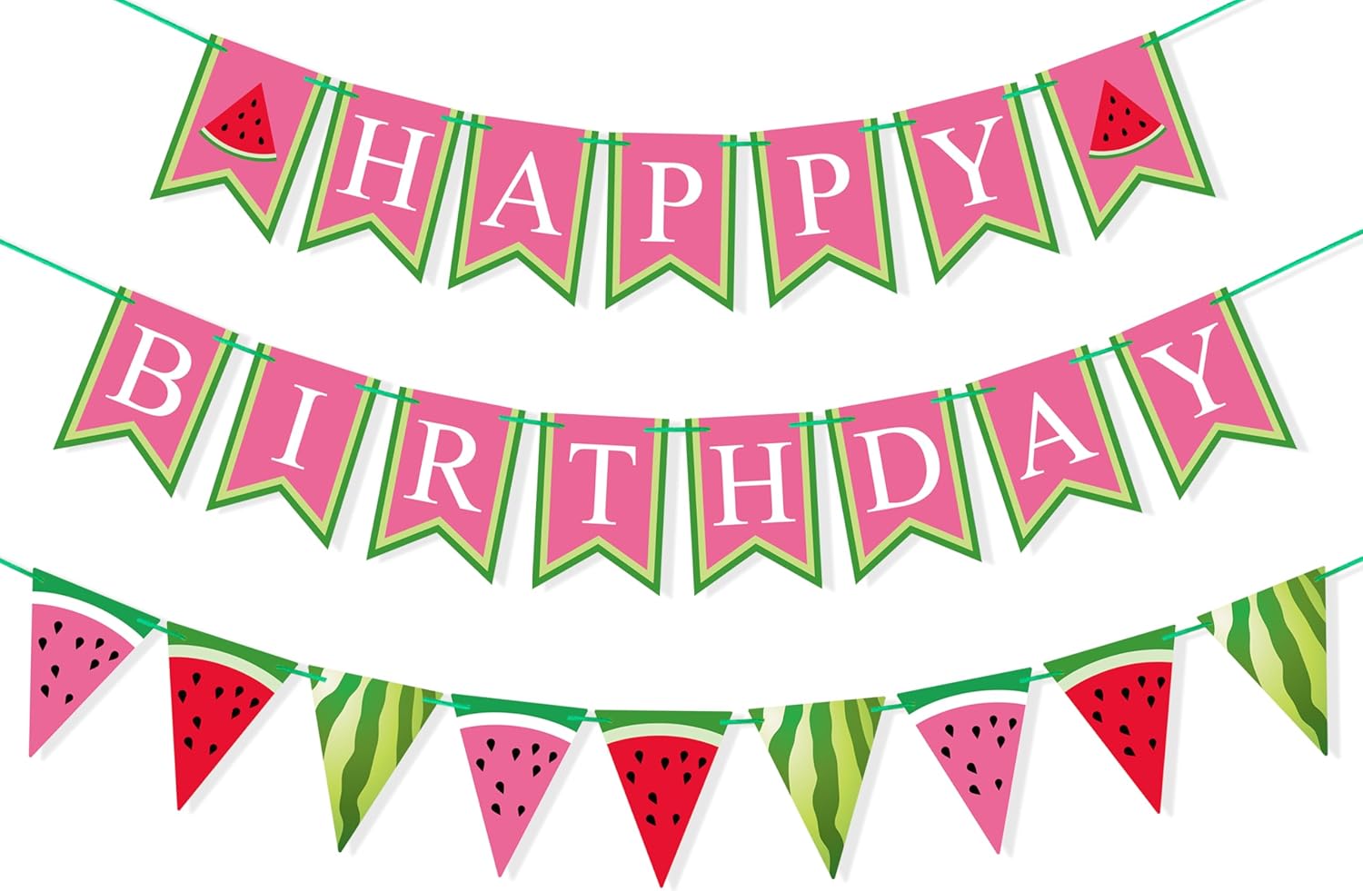 Uniwish Watermelon Birthday Banner Summer Decor