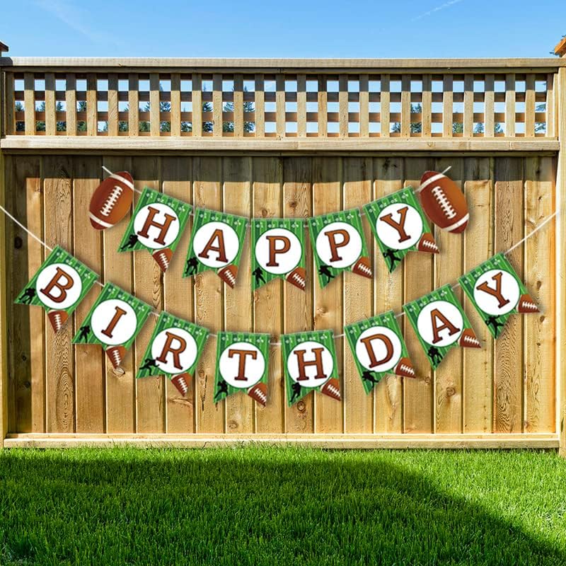 Football Birthday Party Decorations Banner Set