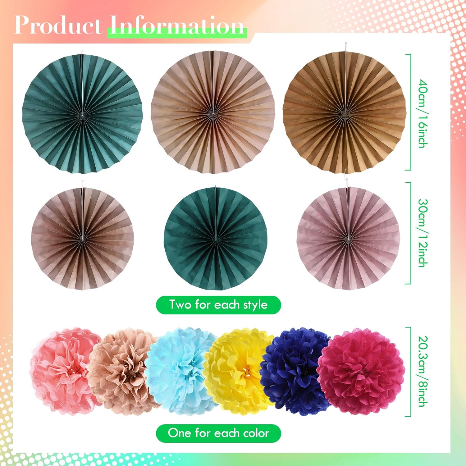 Kosiz Boho Classroom Hanging Decorations 18 Pcs Set