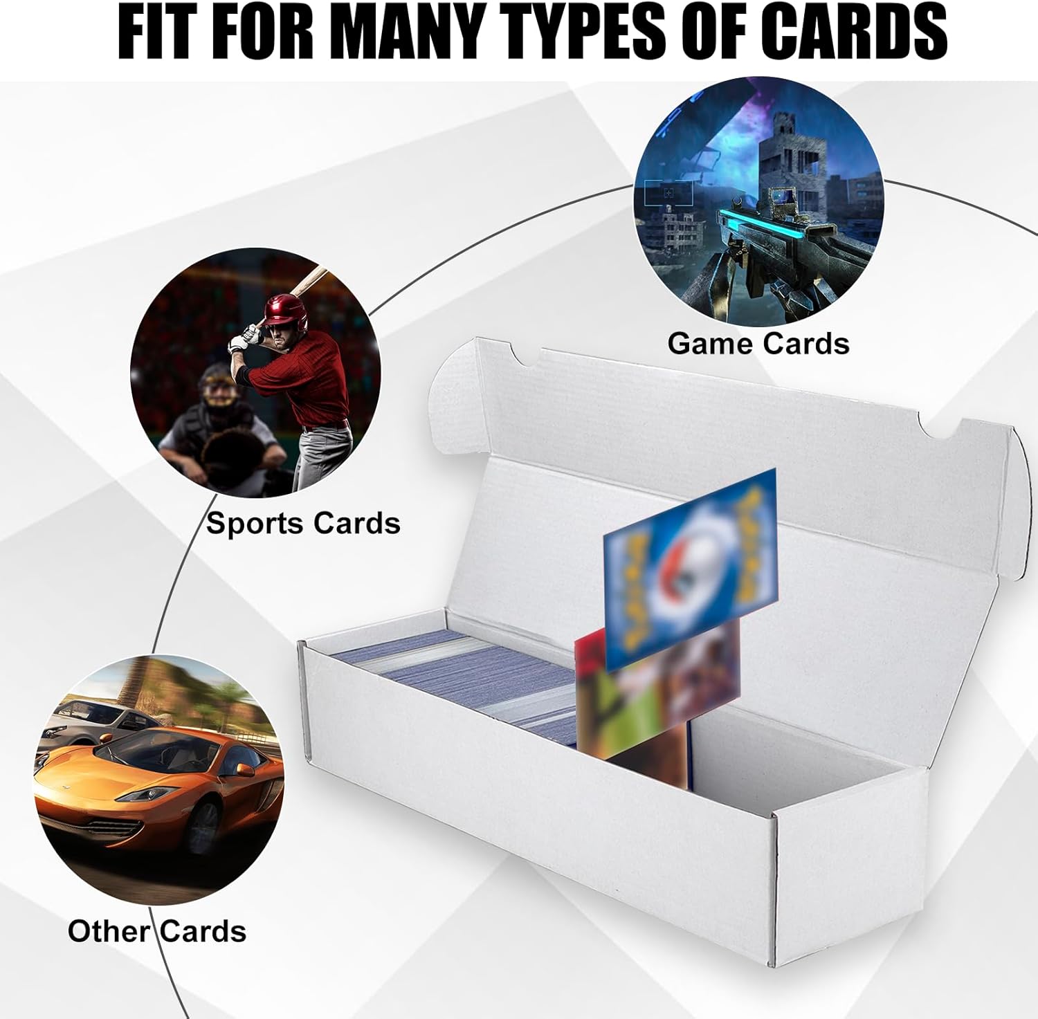 15-Pack Trading Card Storage Box for 11000 Game Cards