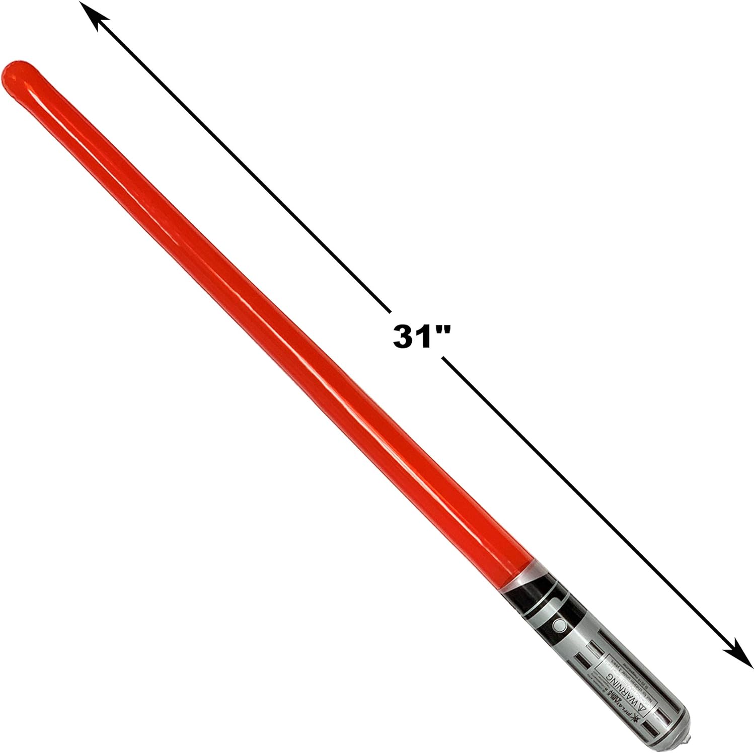 Pack of 12 Inflatable Party Lightsabers Rainbow Colors