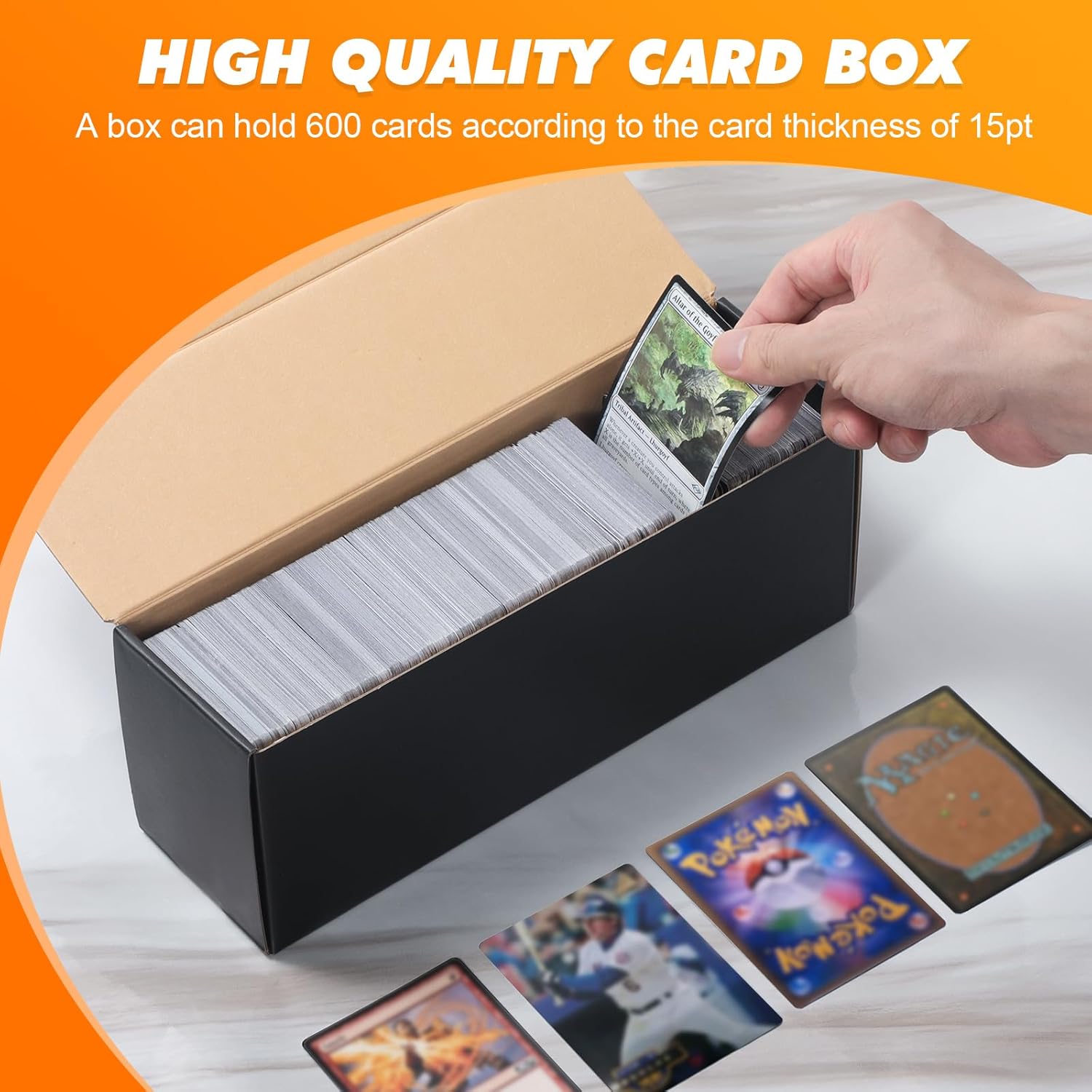 ZY PLUM 3 Pack Trading Card Storage Boxes