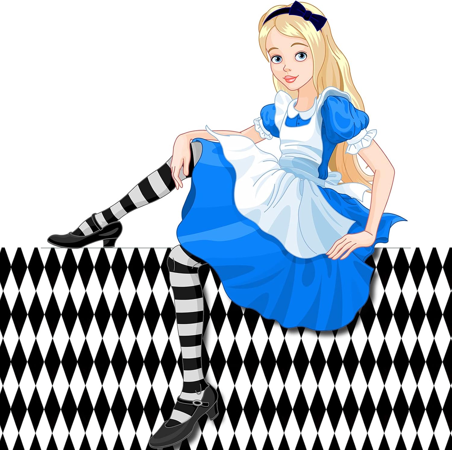 Irenare Black and White Checkered Tablecloths 3 Piece Set