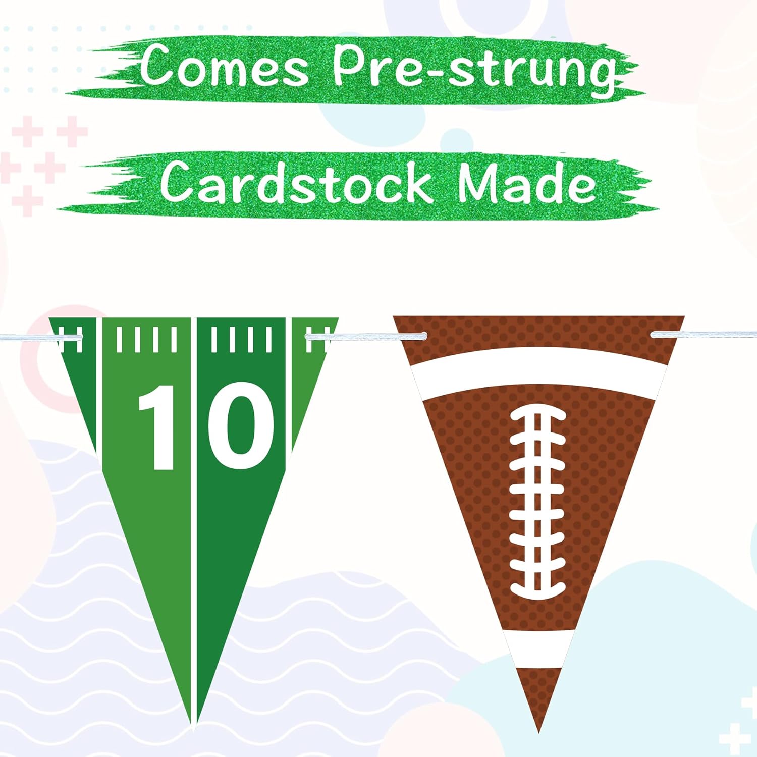 Game Day Burlap Banner Football Garland Bunting