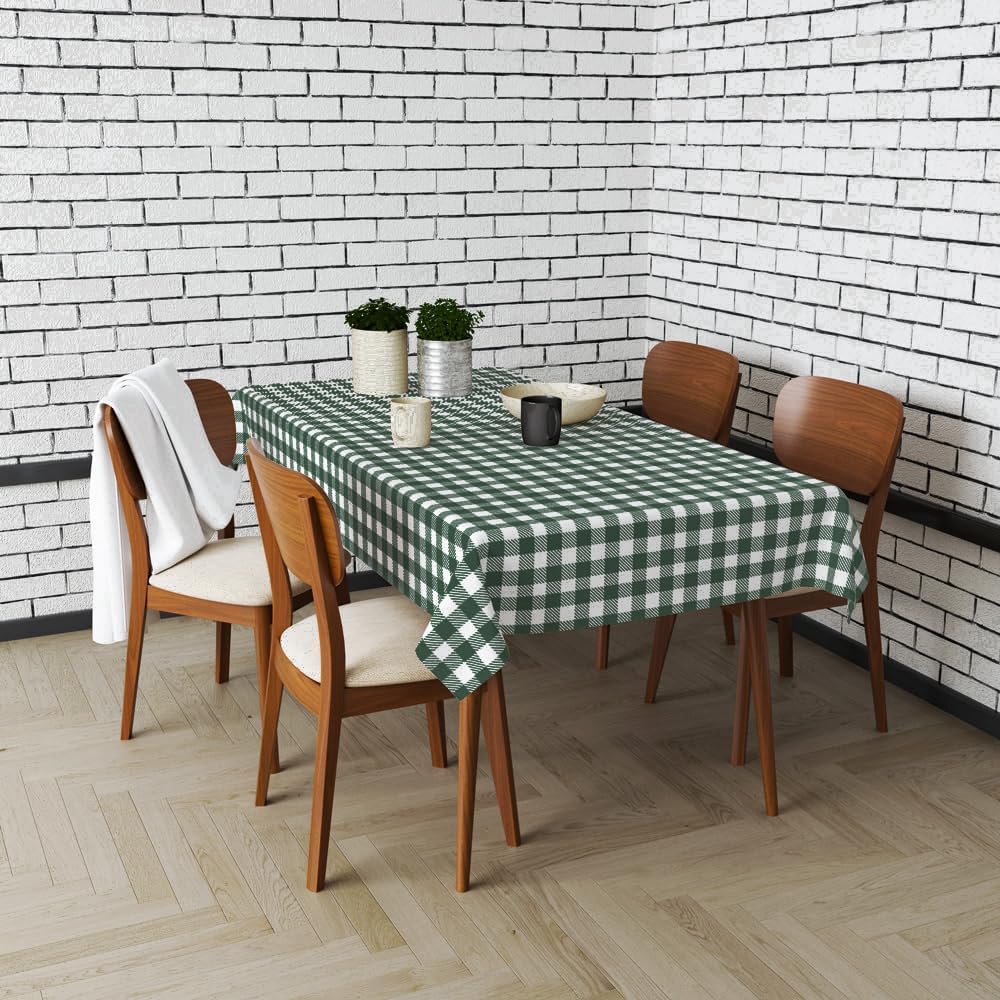 3 Pack Blackish Green Gingham Tablecloths for Parties