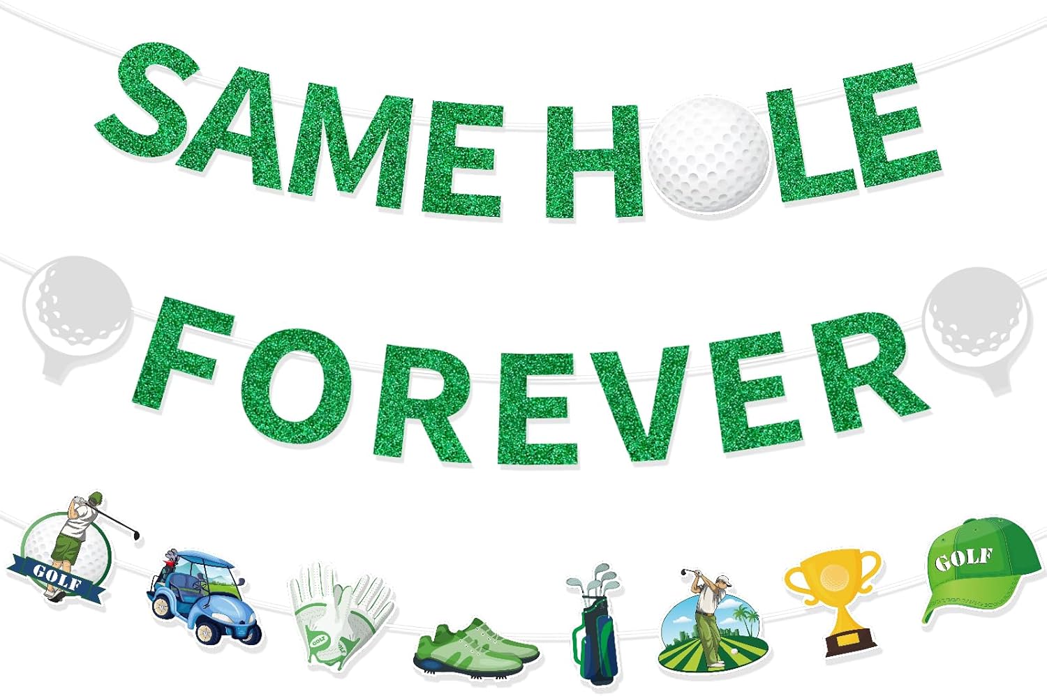 Golf Bachelor Party Decorations 3PCS Funny Banners Garland