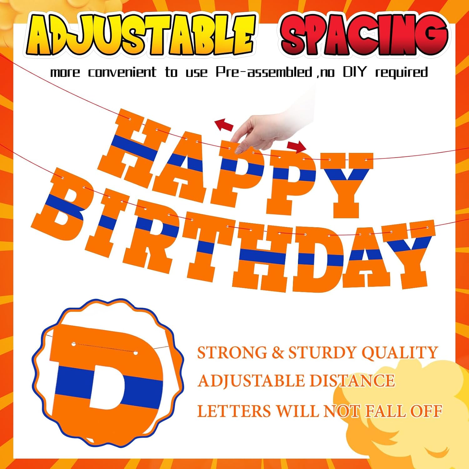 Oudain Anime Happy Birthday Banner with Dragon Design