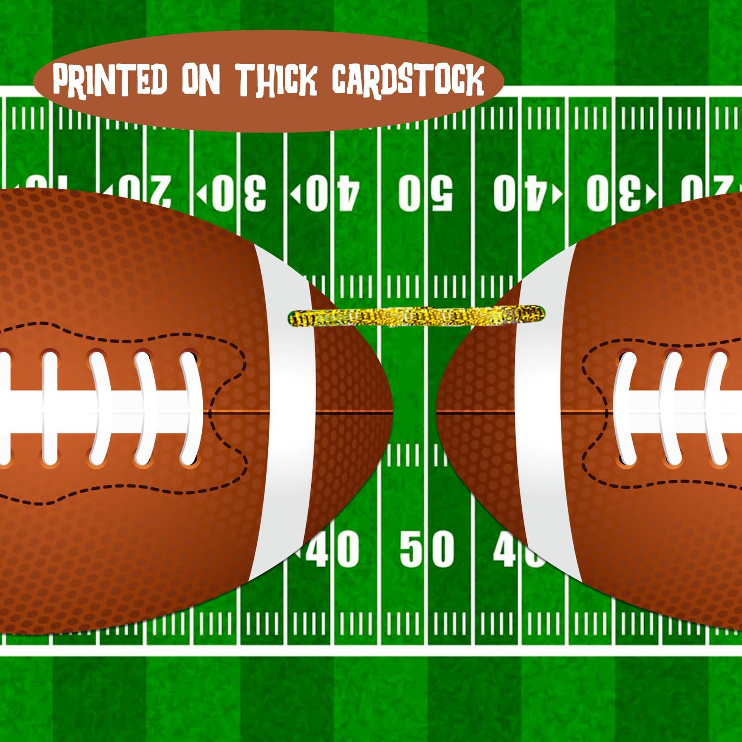 Candy Chef Football Party Banners 4PCS Pre-Strung Decorations